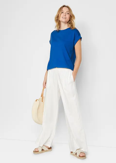 Lång topp med bomull (2-pack), bonprix