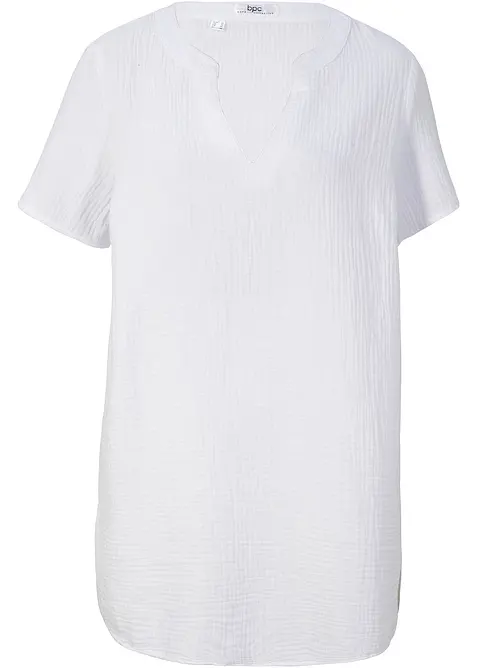 Lång muslintunika i ren bomull, bonprix