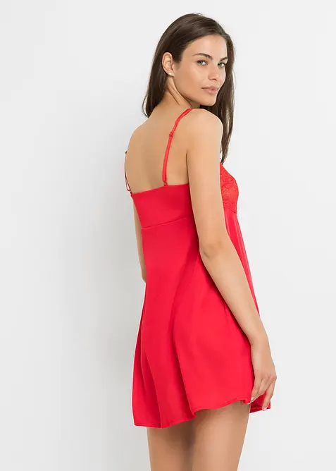 Neglig&eacute; i glansigt material, bonprix