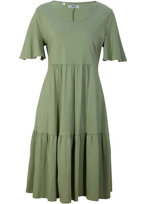 Jerseykl&auml;nning av ren bomull, bonprix