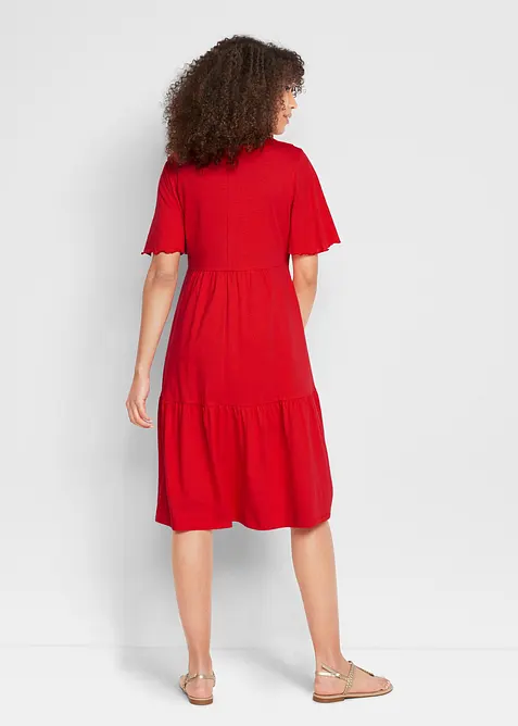 Jerseyklänning av ren bomull, bonprix