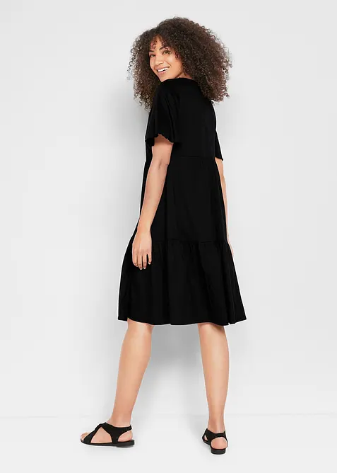 Jerseykl&auml;nning av ren bomull, bonprix