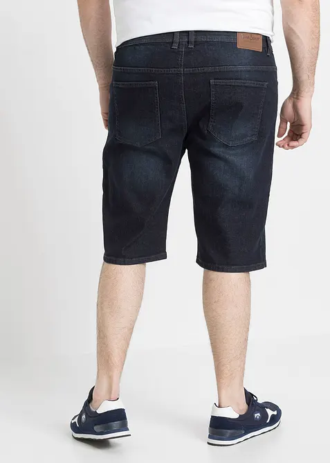 Stretchiga jeansshorts med förstärkt gren, normal passform, bonprix
