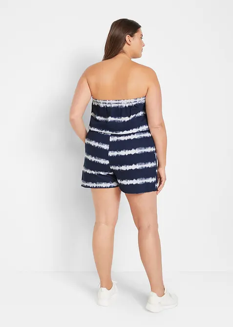 Jumpsuit med bandeau&ouml;verdel, av ekologisk bomull, bonprix