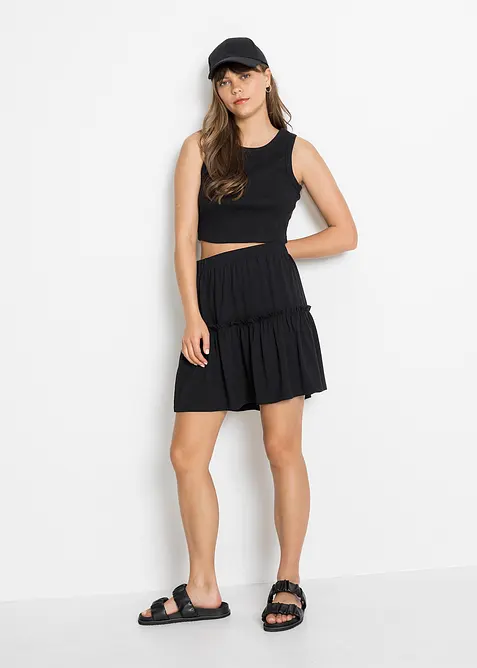 Trik&aring;kjol med volang, bonprix