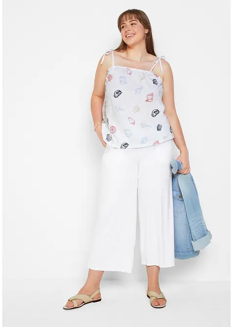 7/8-jerseybyxa av stretchig och f&ouml;ljsam viskos, bonprix