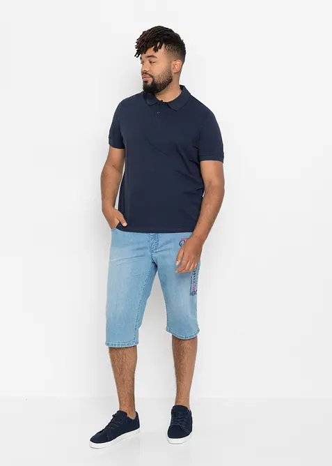 Kortärmad pikétröja i bomull, bonprix