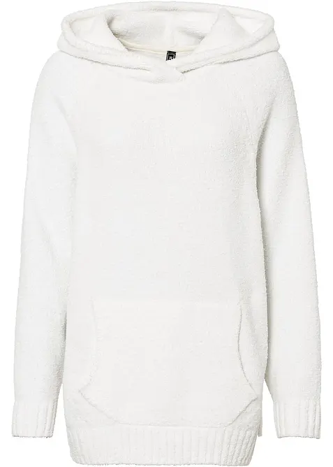 Sweatshirt med huva och teddyfleece, bonprix