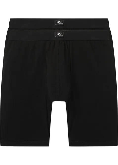 Långa boxershorts med bomull (2-pack) tajta, bonprix