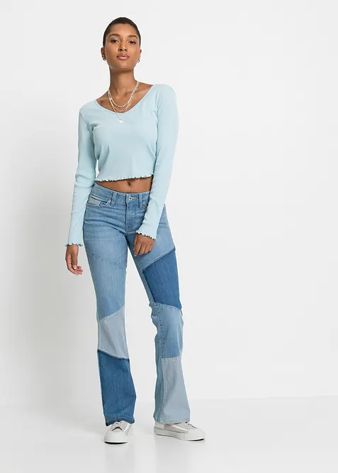 Flared Jeans Mid Waist, bonprix