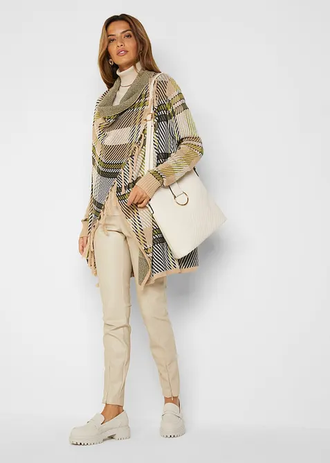 L&aring;ng cardigan med fransar, bonprix