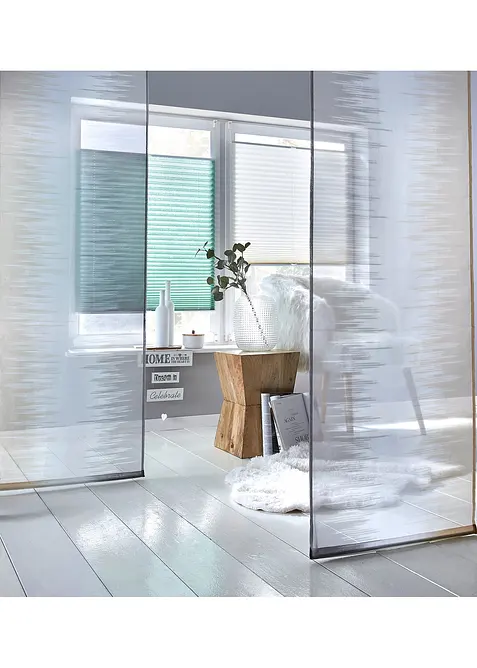 Mönstrad panelgardin med återvunnen polyester (2-pack), bonprix