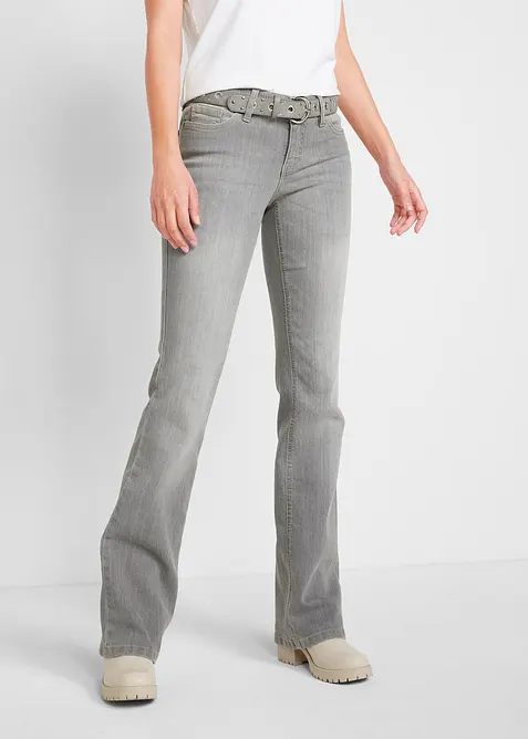 Bootcut Jeans Mid Waist, Comfort Stretch, bonprix
