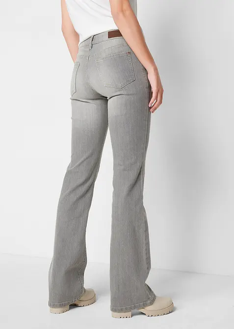 Bootcut Jeans Mid Waist, Comfort Stretch, bonprix