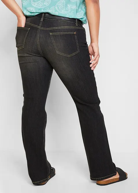 Bootcut Jeans Mid Waist, Comfort Stretch, bonprix