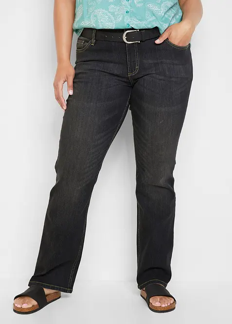 Bootcut Jeans Mid Waist, Comfort Stretch, bonprix