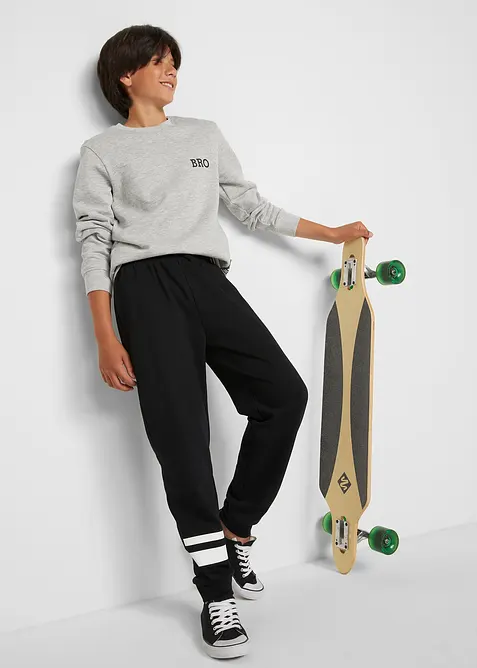 Joggingbyxa i mjuk bomullsmix för barn (2-pack), bonprix