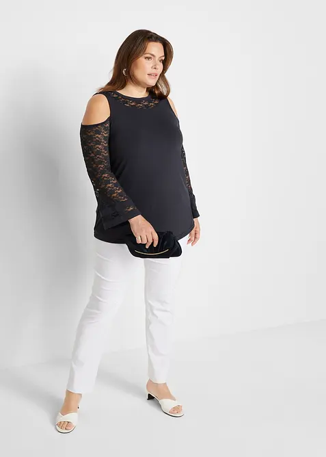 Stretchig dra p&aring;-byxa, bonprix