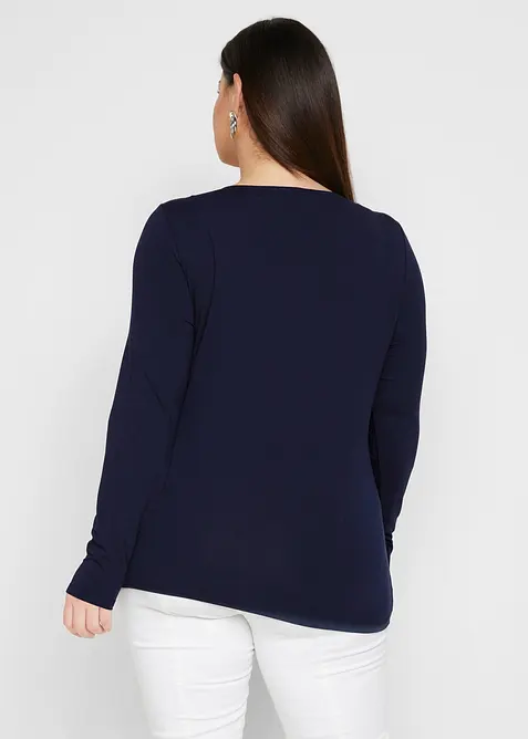 2-i-1 topp med fj&auml;rilsm&ouml;nster, bonprix