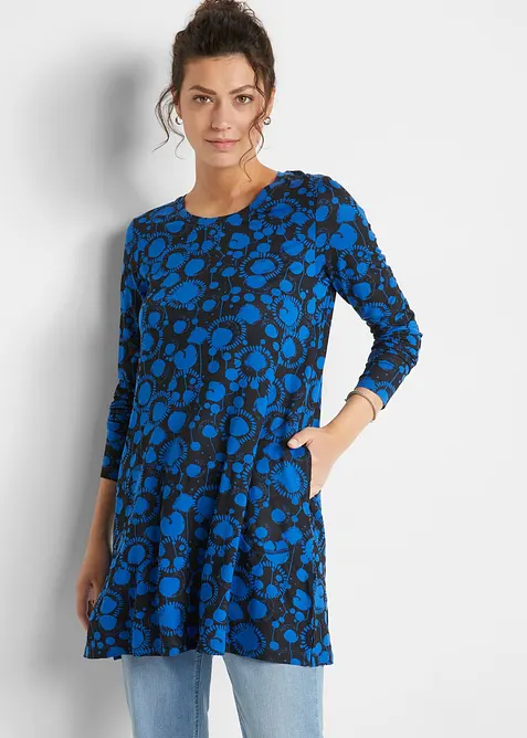 Lång topp i viskosmix, bonprix