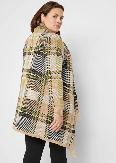 L&aring;ng cardigan med fransar, bonprix