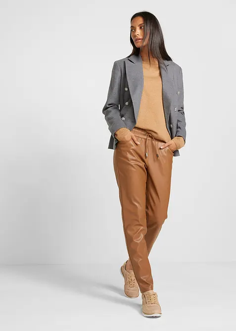 Dra p&aring;-byxa i skinnimitation, bonprix