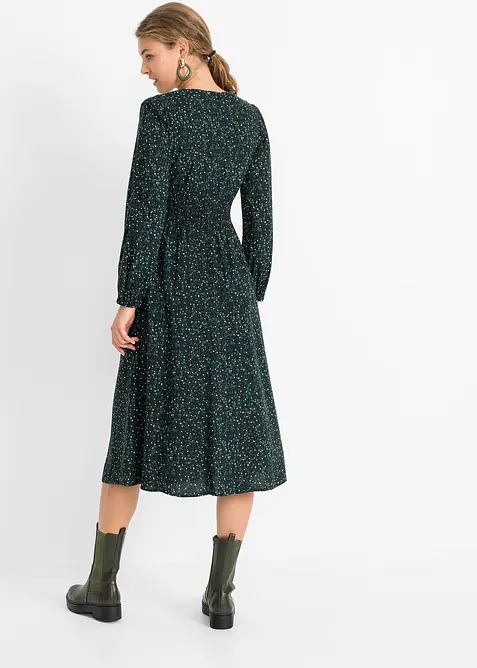 Mellanl&aring;ng blomm&ouml;nstrad kl&auml;nning, bonprix