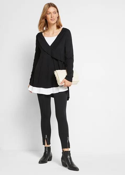 Trikåtunika i mix av bomull och viskos, bonprix