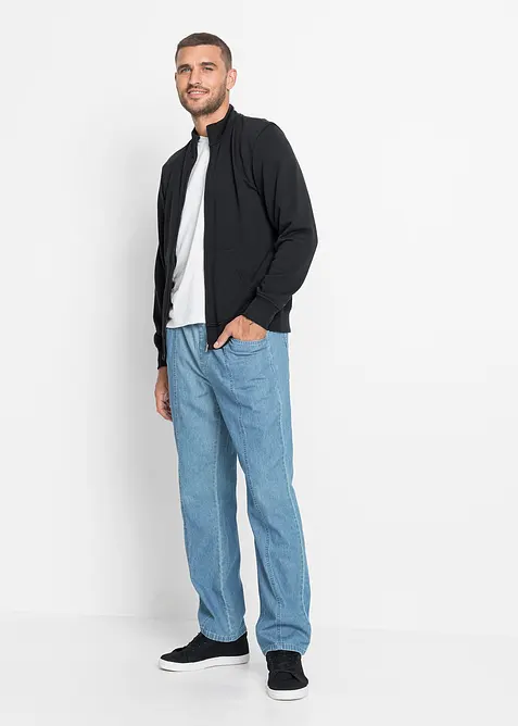 Sweatshirtjacka med ståkrage, bonprix