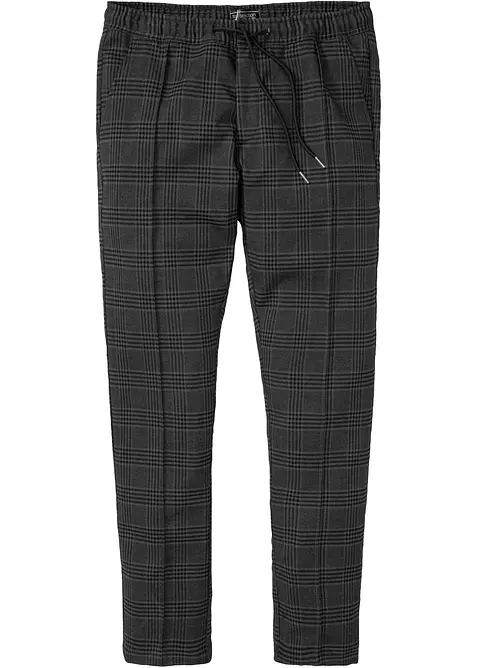 Byxa med yllelook och res&aring;rlinning, Regular Fit, bonprix