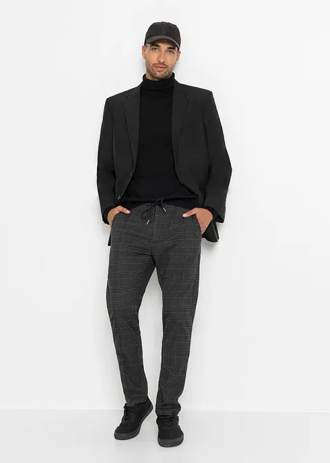 Byxa med yllelook och bekv&auml;m midja, normal passform, bonprix