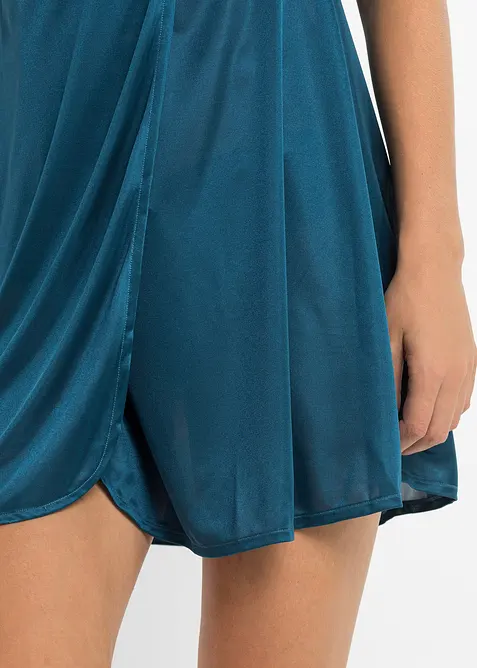 Negligé i glansigt material, bonprix