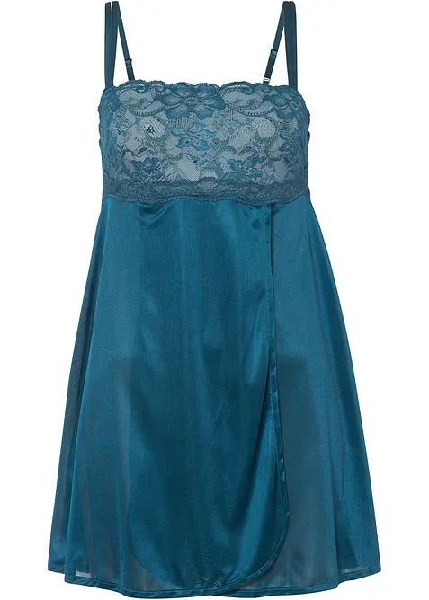 Negligé i glansigt material, bonprix
