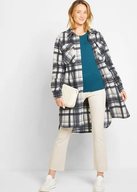 Finstickad bastr&ouml;ja med &aring;tervunnen bomull, bonprix