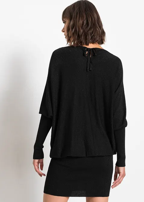 Stickad klänning i mjuk viskosmix, bonprix