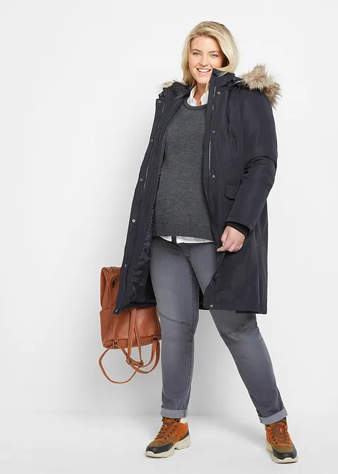 Mammakappa i vind- och vattentätt material med babyficka, bonprix