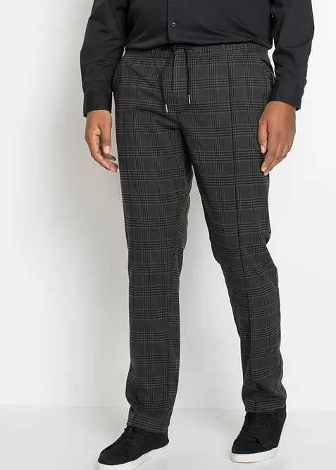 Byxa med yllelook och bekv&auml;m midja, normal passform, bonprix