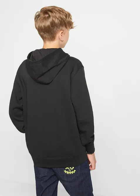 Sweatshirt med huva i mjuk bomullsmix för barn, bonprix