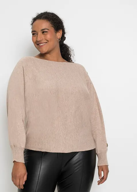 Tröja med knappar, bonprix