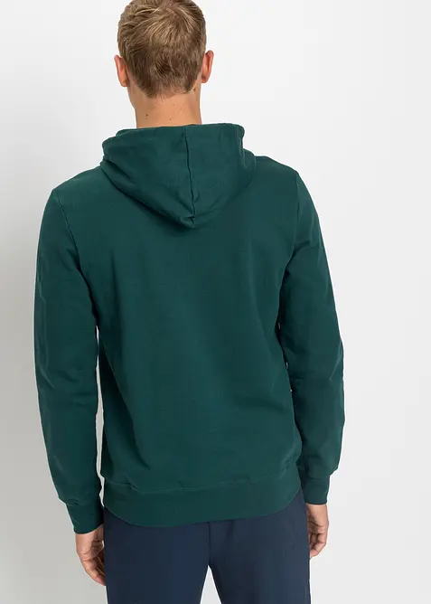Sweatshirt med huva i ren bomull, bonprix