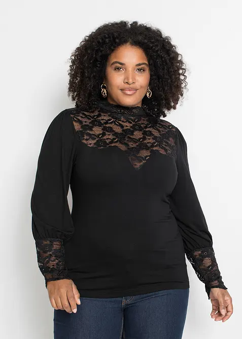 L&aring;ng&auml;rmad topp av viskosmix, bonprix