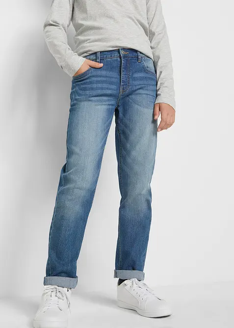 Slim Fit Jeans med justerbar midja för barn, Straight, bonprix