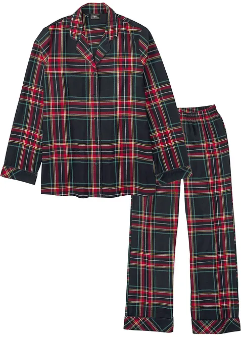 Vävd flanellpyjamas, bonprix