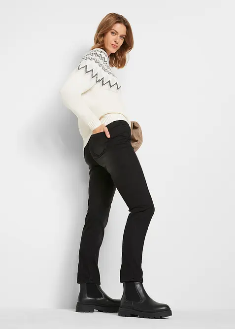 Höghalsad tröja med lusemönster, bonprix