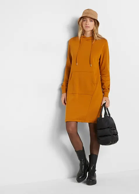 Jerseyklänning i bomullsmix, bonprix