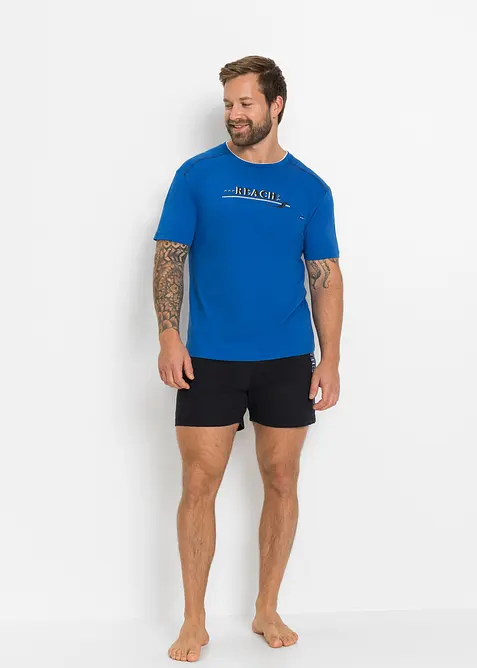 Kort pyjamas med mjuk bomull, bonprix