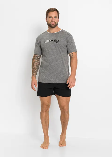 Kort pyjamas med mjuk bomull, bonprix
