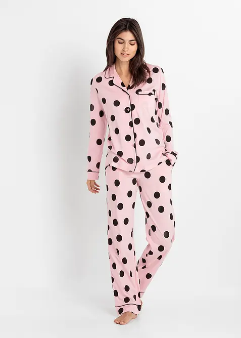 Pyjamas med knappsl&aring;, bonprix