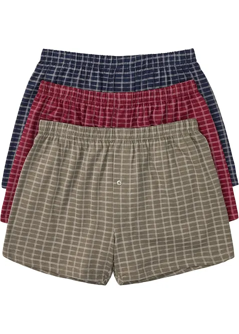 Lediga jerseyboxershorts i bomull (3-pack), bonprix