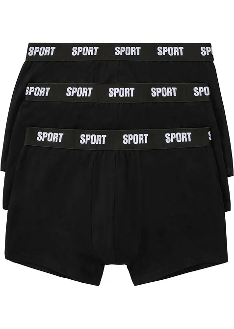 Boxershorts med bomull (3-pack) tajta, bonprix